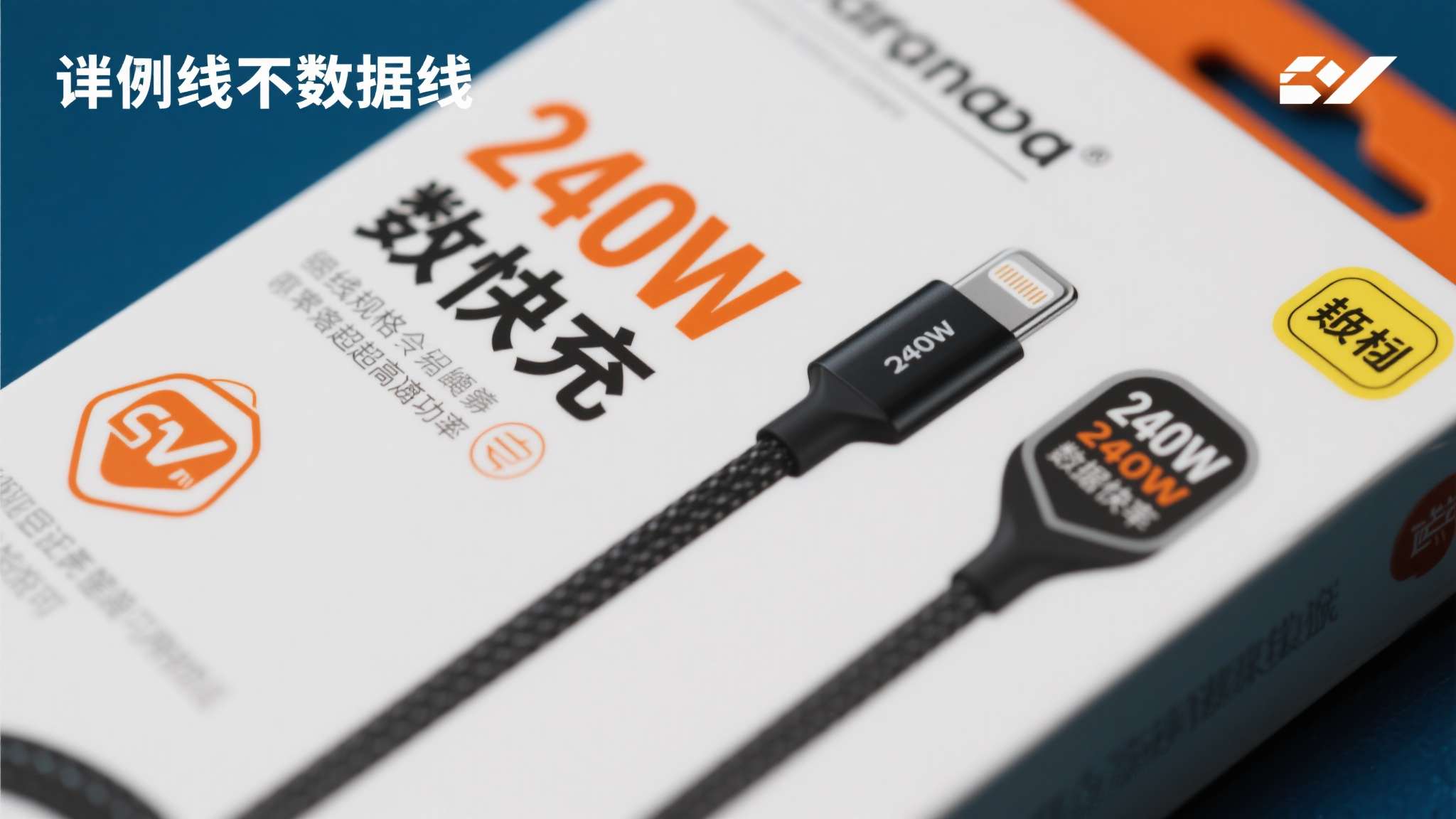 案例二：某数据线宣称支持"240W快充"，但实际上该数据线线材规格根本无法承载如